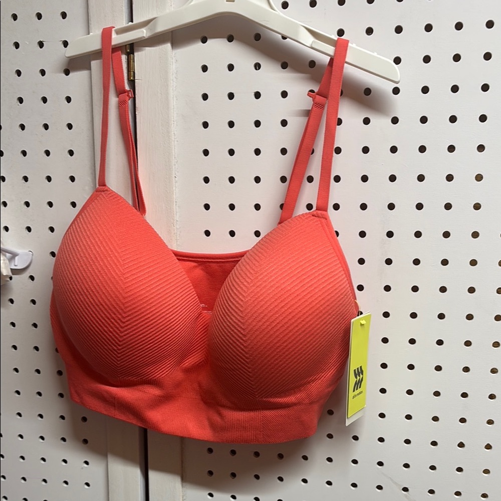 103. Coral Ribbed Women's Bralette